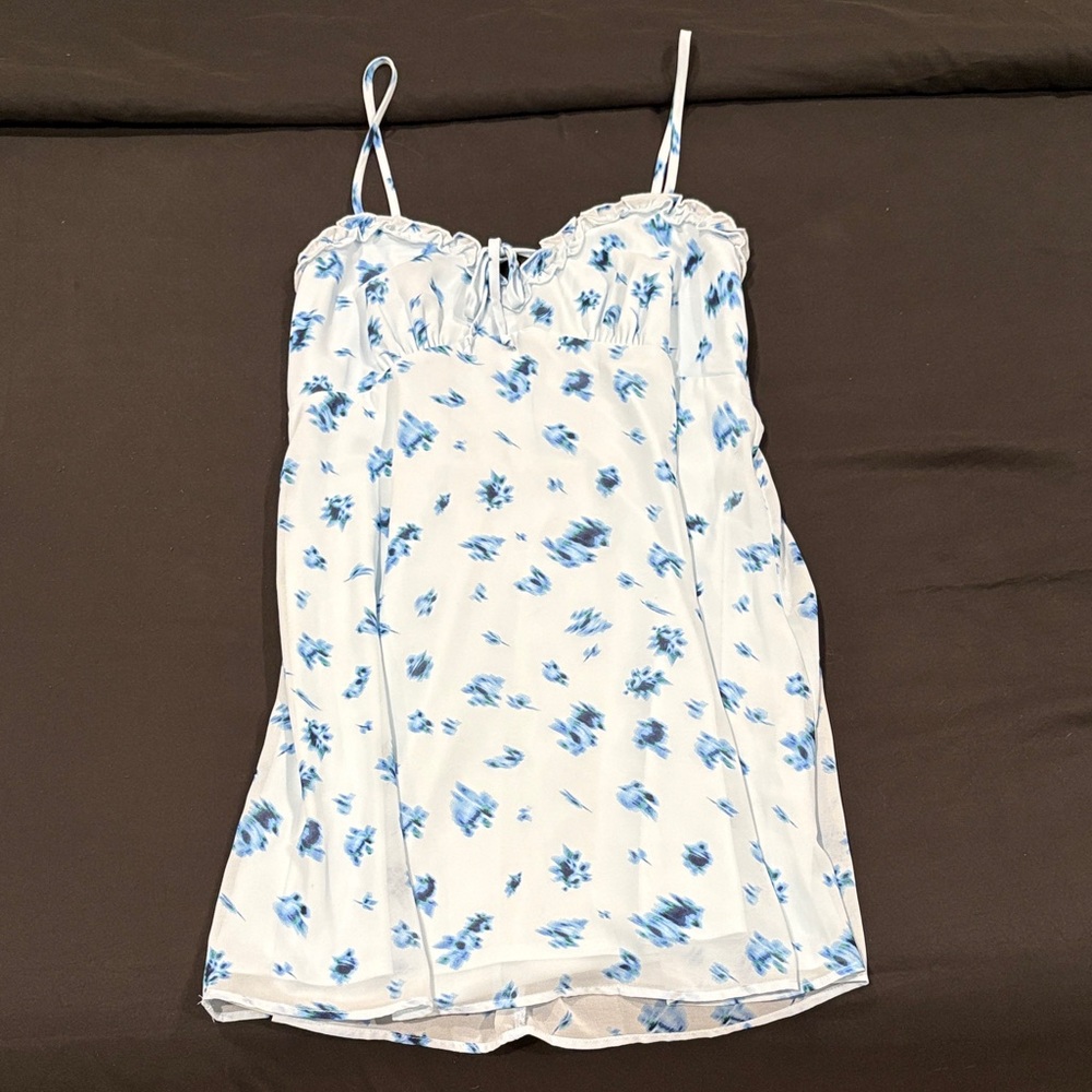 Blue Floral Camisole Dress